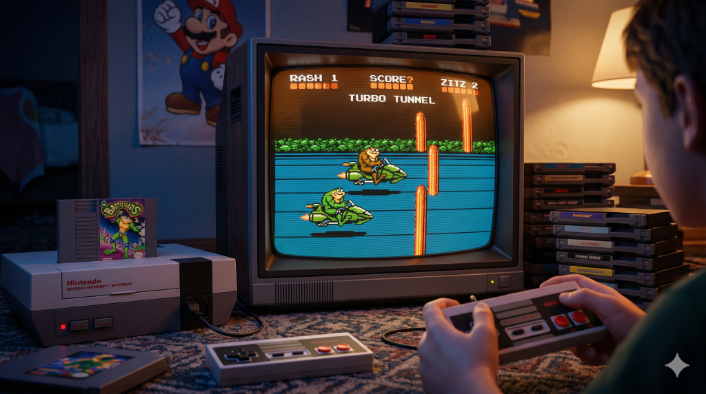 Battletoads (NES) tunnel de la mort