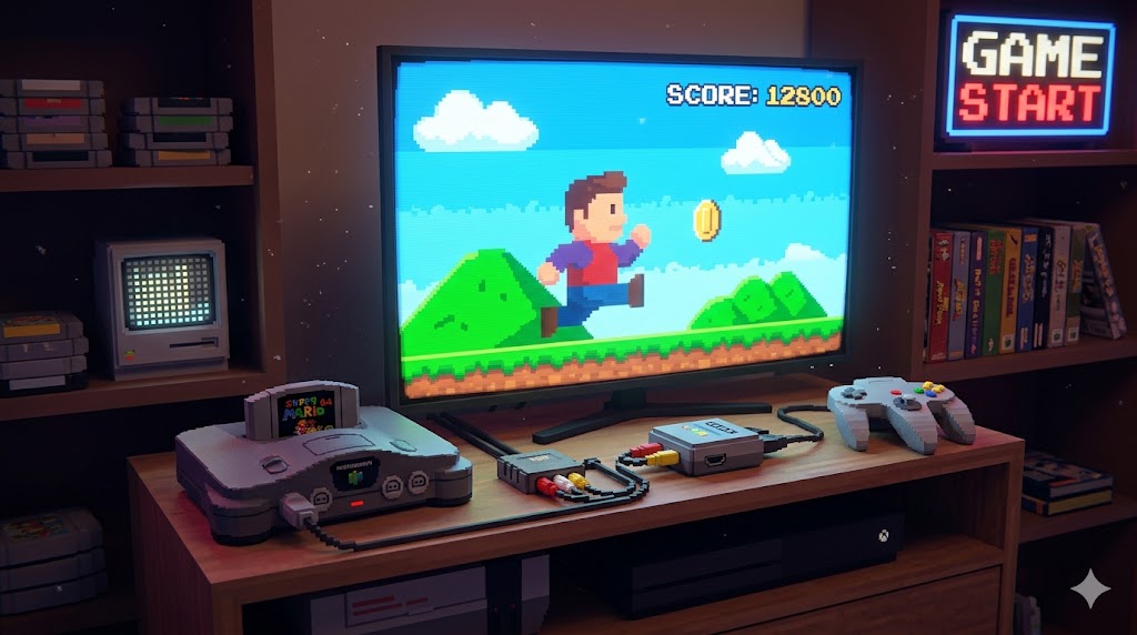 brancher une Nintendo 64 sur une TV Samsung 4K