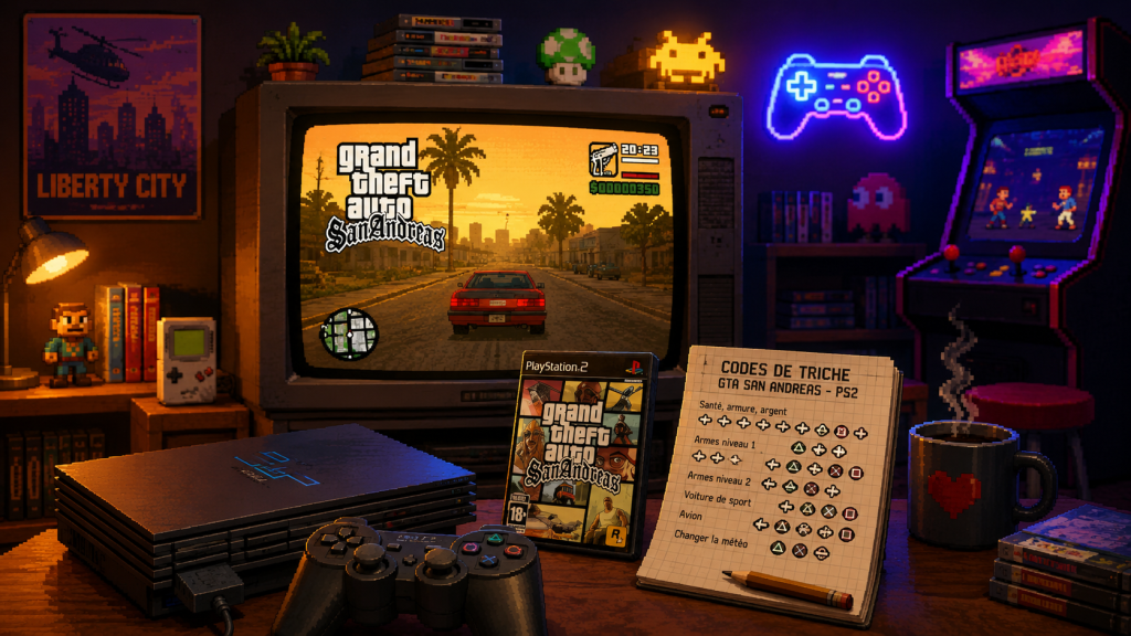 Codes de triche GTA San Andreas sur PS2 liste complète