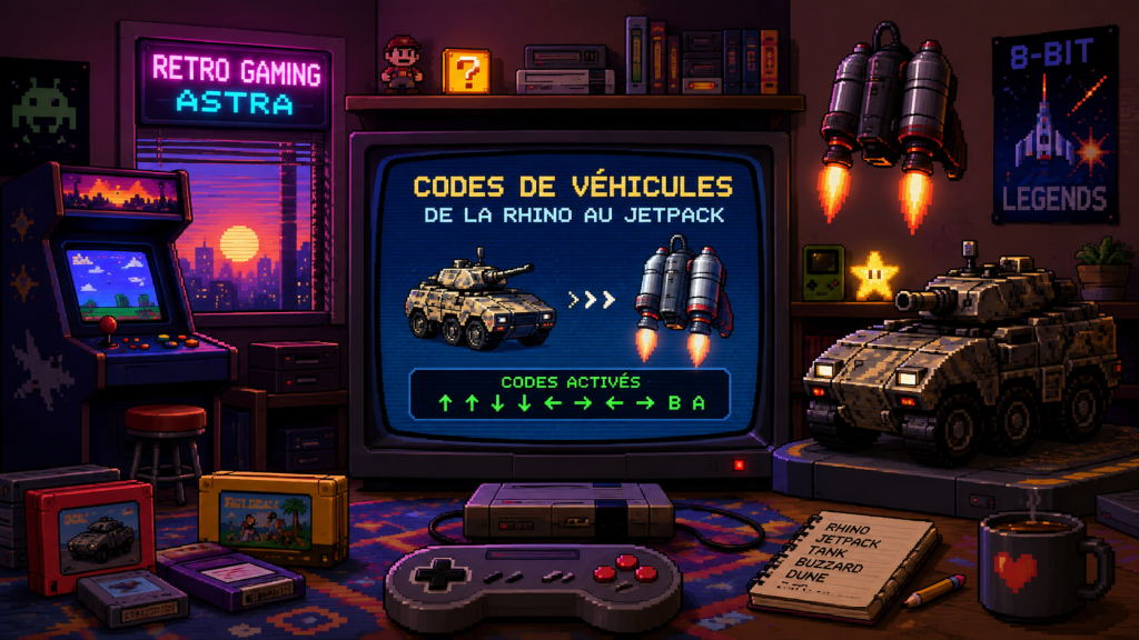 Les codes de véhicules la Rhino au Jetpack