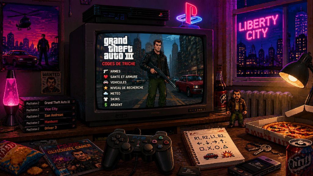 Codes de triche GTA III sur PS2-0