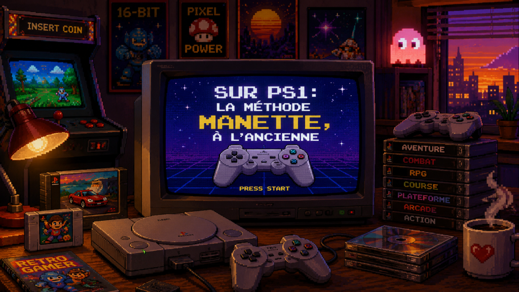 Sur PS1 méthode manette, à l'ancienne