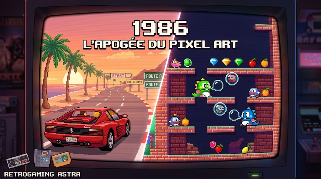 1986 — OutRun, Bubble Bobble et l'apogée du pixel art