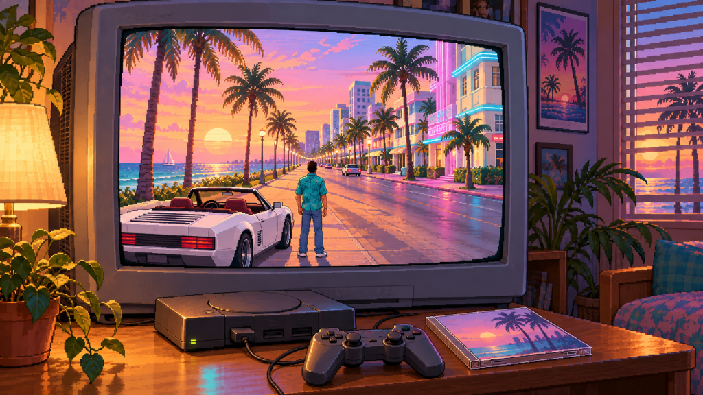 GTA Vice City (2002) l'âge d'or pastel